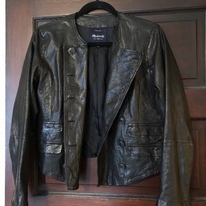 Madewell Front-Button Leather Jacket